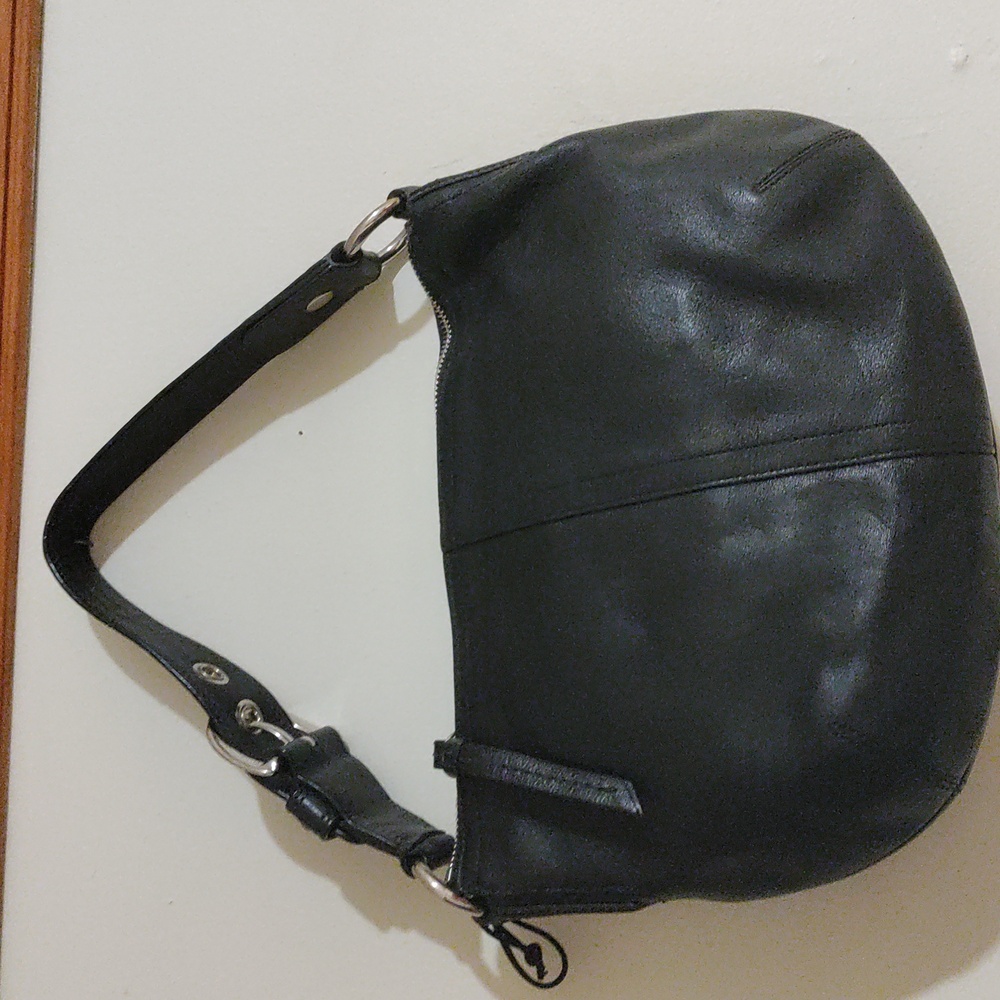 Coach Black Leather Hobo Bag